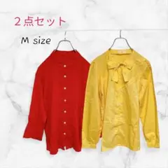 ブラウス 2点セット ROCHEFORT シャツ＆スクロール シャツ M 古着