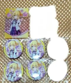 アイカツスターズ 虹野ゆめ 缶バッジ バースデー ピンクグレー