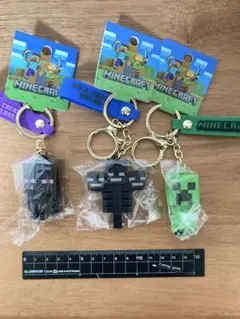 マイクラマスコットキーホルダー エンダーマン ウィザー クリーパー セット 新品