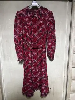 洋装の三木 80s ベルベット調 花柄 ワンピース