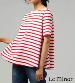 Le minor　ルミノア　 Aラインボーダーカットソー　赤