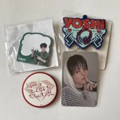 TREASURE ヨシ トレカ 特典 PLUSEON カプセルトイ 缶バッジ