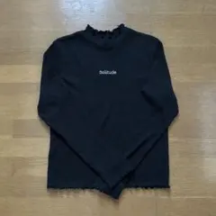 WEGO 黒 リブ編み 長袖トップス F