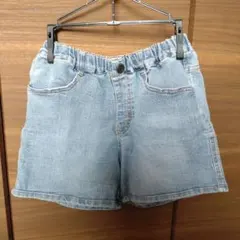 160cm デニムショートパンツ