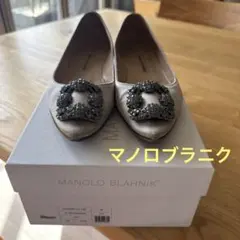 MANOLO BLAHNIK ビジュー フラットシューズ サイズ39 - メルカリ