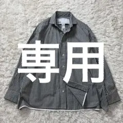 【極美品】TICCA スクエアビッグシャツ ギンガムチェック ティッカ 前開きのサムネイル