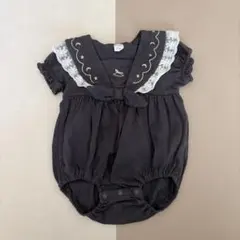 Cottoli ロンパース 70cm セーラー襟 木馬刺繍　バースデイ