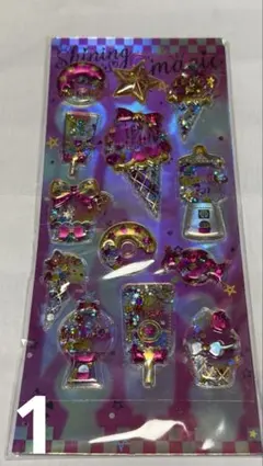 シャカシャカシール　立体シール　ホログラムシール　ぷっくりシール