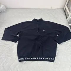 NEW ERA ハーフジップ ナイロンジャケット ネイビー
