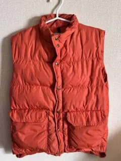 ウールリッチ ダウンベスト USA製 白タグ 70s オレンジ XL - メルカリ