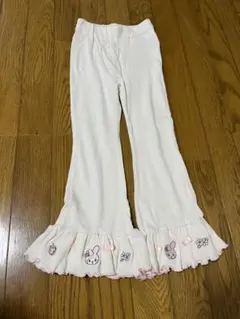 バースデイ　マイメロディー刺繍ズボン 120レギンス白パンツ サンリオ