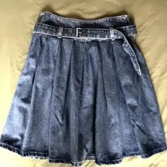 デニムボックスプリーツスカート