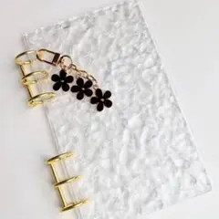 i◎ A6 アクリルバインダー 家計管理簿 かわいい 透明 手帳 収納 チャーム