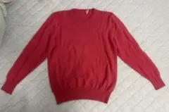 Refined カシミヤ100% 長袖ニット　ピンク