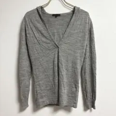 ✨ウール100%✨ キヨコ タカセ 11 ニット Ｖネック フード付 シンプル