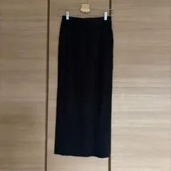 and me セルフカットリブ編み 黒 タイトスカート