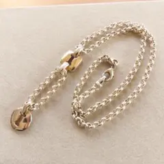 フォリフォリ　K18 シルバー　コンビ　ネックレス　ペンダント