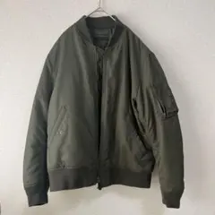ユニクロ MA-1 ブルゾン ミリタリージャケット カーキ オリーブ XL