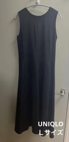 ウルトラストレッチワンピース　ノースリーブ　ブラック　L　ユニクロ　UNIQLO