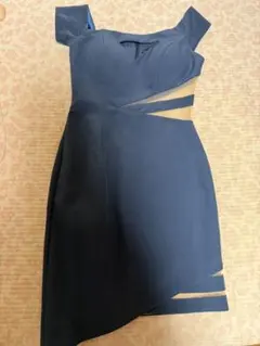 ROBE de FLEURS Glossy ネイビー タイトドレス