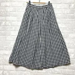 レプシィム ロングスカート M 美品 ギンガムチェック モノクロ ガーリー