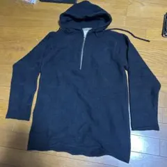 Y's for men 黒 フロントジッパー ニットパーカー