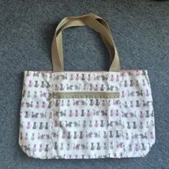 レスポートサック 犬猫柄 リバーシブルトートバッグ 未使用★難あり