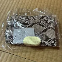 ヘビ柄ポーチ カード収納 チェーン付きのサムネイル