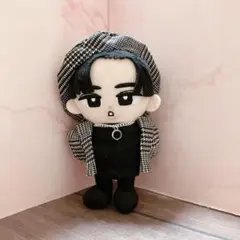 ハンドメイド　ぬい服　10cm SnowMan すのチル　グレンチェック　黒