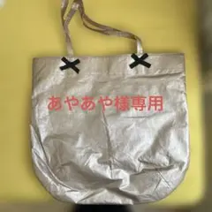 アンテプリマミスト☆リボン付きピンクゴールドトートバッグ合皮革