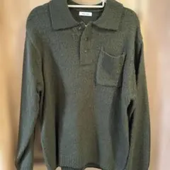 Adoon plan オリーブグリーン ニット Lサイズ