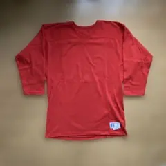 RUSSELL ATHLETIC XL 赤 アメリカンフットボールシャツ短丈 2025年最新】フットボールT ラッセルの人気アイテム - メルカリ