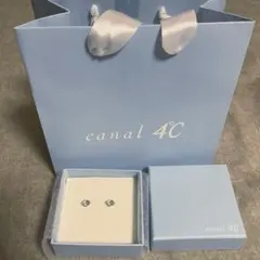 canal 4℃ 花　シルバーピアス ギフトボックス付き