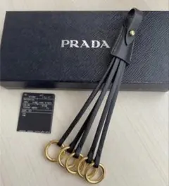 PRADA プラダ バッグチャーム 1TL117 ブラック サフィアーノレザーのサムネイル