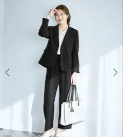 ロペピクニック　360°ウルトラストレッチ ノーカラージャケット&ワイドパンツ