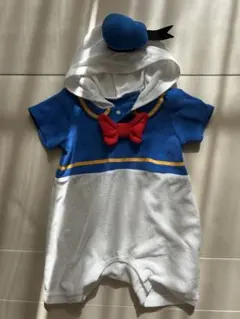 【極美品】ディズニー公式 ドナルド なりきり ロンパース 80cm パイル地