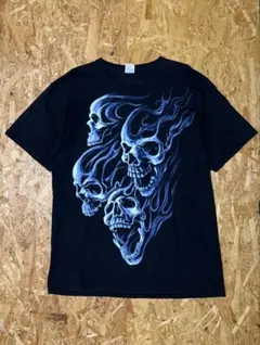 00s JERZEES スカル プリントTシャツ XL
