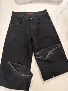 Jaded London ブラック ワイドレッグ デニム 30