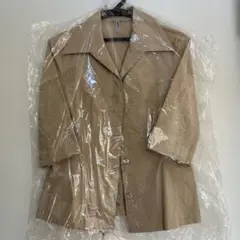 【ロートレアモン】クリーニング済み　ベージュ 3/4袖 カラージャケット