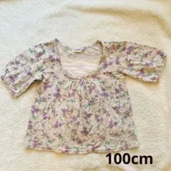 RAG MART 花柄 Tシャツ 100 女の子　夏休み　半袖のサムネイル