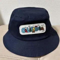 【美品】MEI × cleofus ネイビー 刺繍ロゴ ハット 54cm