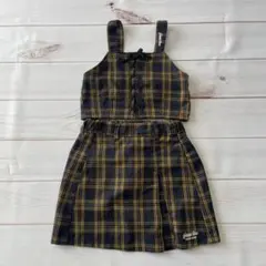 Jenni love チェック柄トップスとスカートセット