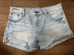 LOWRYS FARM ライトブルーデニムショートパンツ