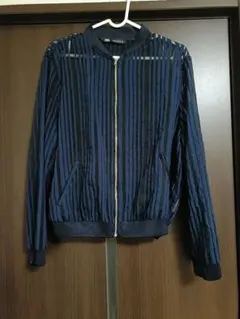 ZARA シースルー ストライプ ブルゾン