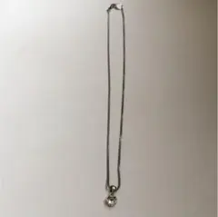 Italy SILVERぷっくり ハート型 ネックレス古着USEDヴィンテージ