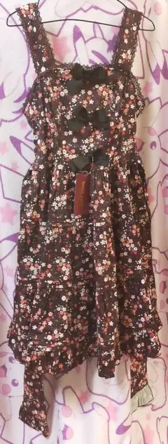 新品☆BODYLINE☆ロリータ☆ワンピース☆ひざ丈☆和柄☆ジャンパースカート