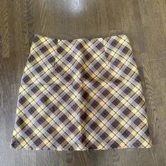 チェック柄インパンツ付き タイトスカート