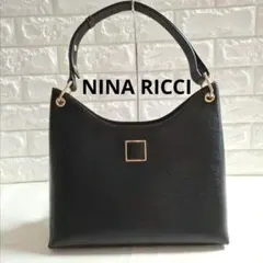 ✨️ニナリッチ✨️ブラック レザーショルダーバッグ ハンドバッグ　2WAY