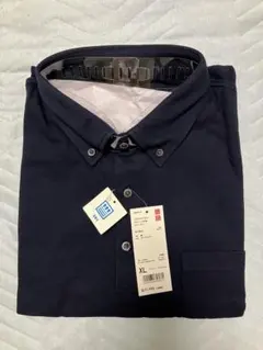 UNIQLO ドライカノコ ボタンダウン ポロシャツ ネイビー XLのサムネイル
