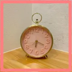 ゴールド×ピンク アラーム時計　スヌーズ機能付き　 LADONNA 箱付き
